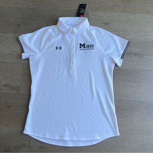 Under Armour White Performance Polo with Subtle Gray Logo